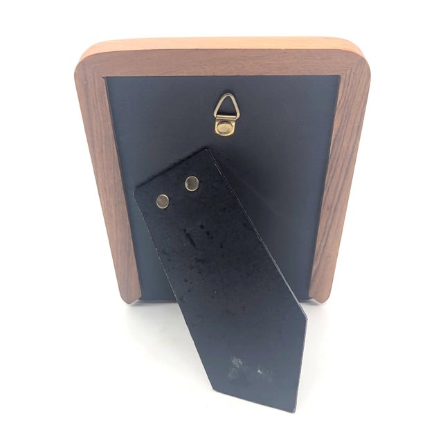 1970s 1970s Teak Wood 3.5" X 5" Photo Frame For Sale - Image 5 of 12