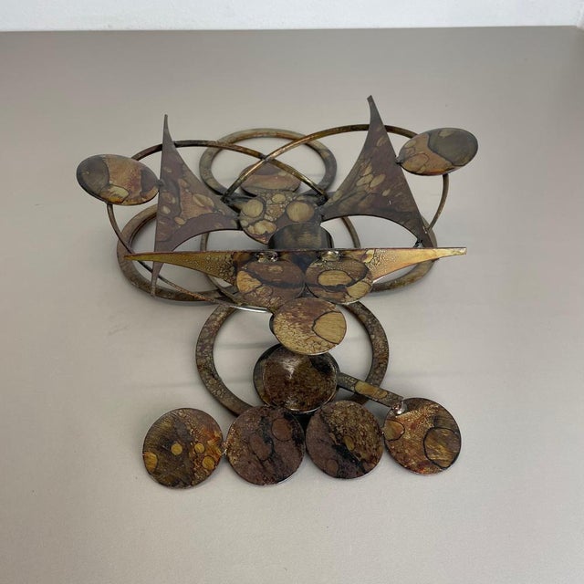 Brutalist Wall Sculpture with Candleholder from Henrik Horst, Denmark, 1970s For Sale - Image 18 of 18