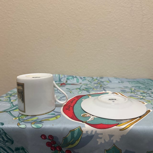 Vintage Schloss Charlottenburg Porcelain Cup and Saucer For Sale In Minneapolis - Image 6 of 6