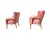 Heywood-Wakefield Vintage Mid Century Modern Pair Heywood Wakefield Lounge Pink Velvet Armchairs Restored Art Deco Model M340c For Sale - Image 4 of 12