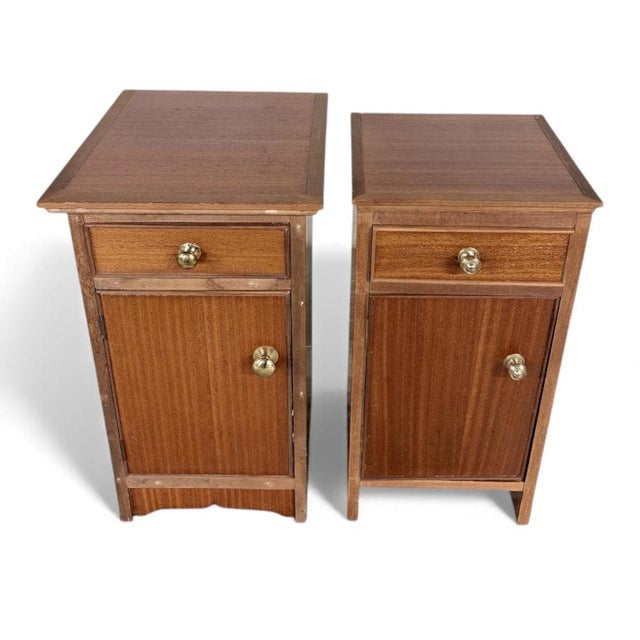 Vintage Bedside Cabinets in Wood, Set of 2 For Sale - Image 4 of 11