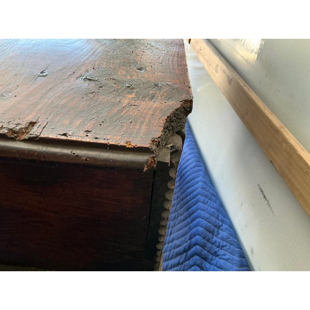 Rustic European Ornate European Antique Carved Wooden Trunk on Stand For Sale - Image 3 of 9