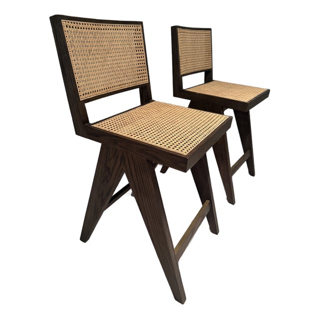 Restoration Hardware, Jakob Cane Bar & Counter Stool For Sale