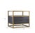 Crate & Barrel Modern Black & Gold 2-Drawer Nightstand / Bedside Table - Crate & Barrel For Sale - Image 4 of 6