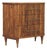 Ribbed Mango Wood 3-Drawer Chest With Brass Hardware For Sale