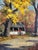 Vintage Impressionist Framed Fall Landscape Oil Painting For Sale In Philadelphia - Image 6 of 9