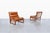 1970s Vintage Leather and Teak T4 Lounge Chairs by Fred Lowen for Tessa For Sale - Image 5 of 14