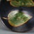 2020s Big Size Chinese Ji Zhou Kiln Double Leaves Pattern Black Glazing Porcelain Bowl For Sale - Image 5 of 5