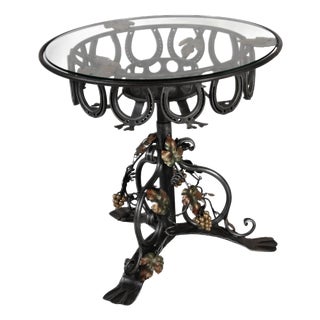 Wine Table in Wrought Iron, 1980 For Sale