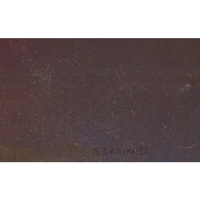 Tres Bolsas y Esfera de cristal, Gustavo Schmidt Oil Painting For Sale - Image 4 of 5