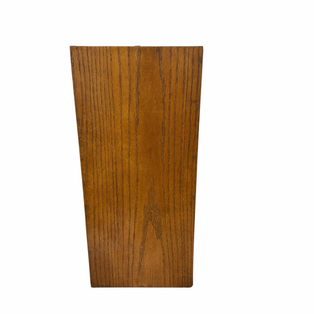 Late 20th Century Vintage Oak One Drawer, 4 Slot, Desktop Organizer File Box For Sale - Image 5 of 5
