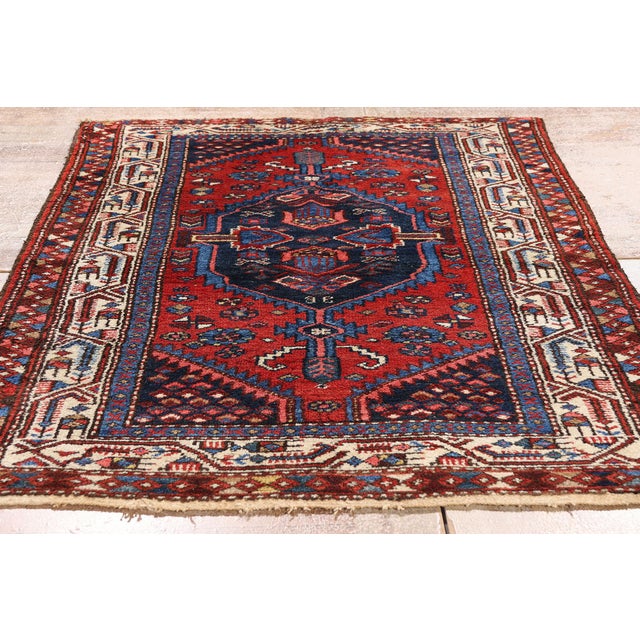 Antique Persian Malayer Rug, 03'04 X 04'08 For Sale - Image 9 of 10