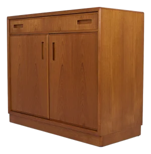 Scandinavian Teak 2-Door Sideboard with Drawer, 1970s