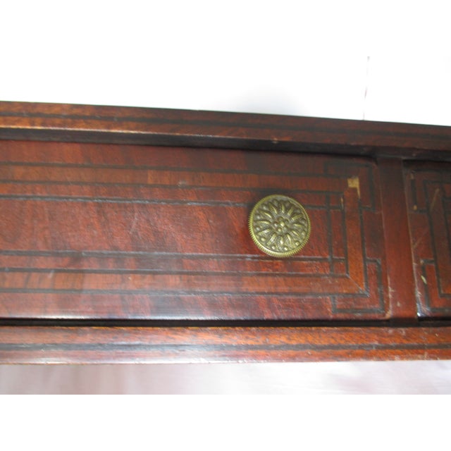 Antique Flame Mahogany Inlaid Vanity /Jewelry Box /Chest of Drawers for Dresser For Sale - Image 14 of 16