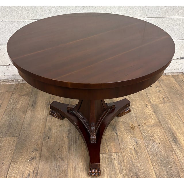 Alfonso Marina Biedermeier Regency Directoire Style Fruitwood Center Lamp Table For Sale - Image 11 of 18