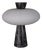 Grenadilla Black Striated Marble and Hand-Blown Opal Glass Table Lamp from ZAVADSKI For Sale