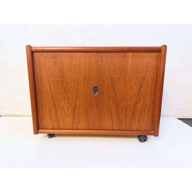 Vintage Danish Teak Record Trolley, 1960s For Sale - Image 9 of 11