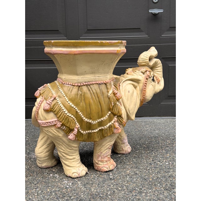 Made in Italy Vintage Elephant Garden Stool For Sale - Image 9 of 18
