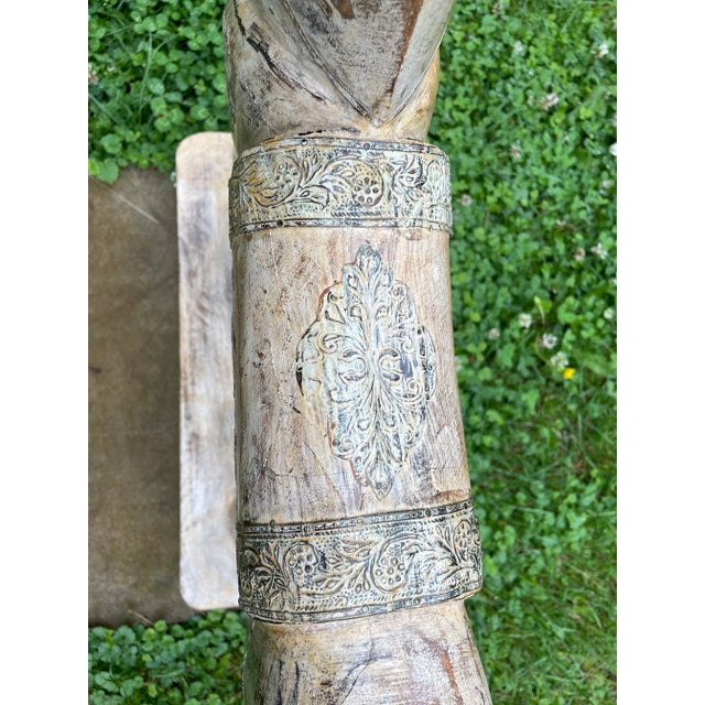 Late 20th Century Late 20 Th Century Wooden Carved Horse Statue Sculpture For Sale - Image 5 of 9