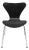 3107 Chair in Black with Upholstery by Arne Jacobsen for Fritz Hansen, 1997 For Sale