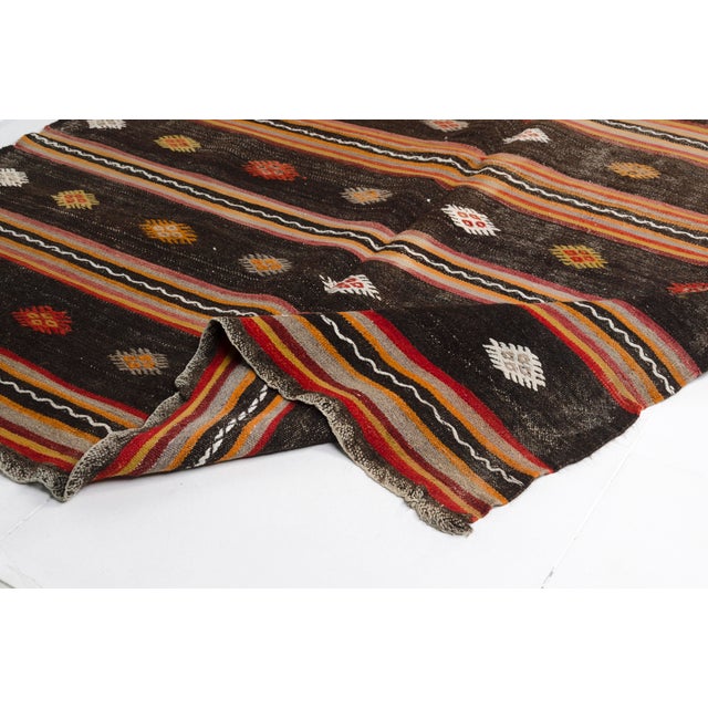 Turkish Mid 20th Century Decorative Ethnic Floor Rug For Sale - Image 3 of 10