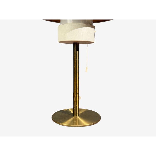 Luxus, Table Lamps, Brass, Fabric, Sweden, 1960s For Sale In New York - Image 6 of 10
