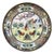 Vintage Hand Painted Chinese Porcelain Famille Rose Rooster Bowl / Plate / Vide Poche / Catchall Encased in Brass For Sale