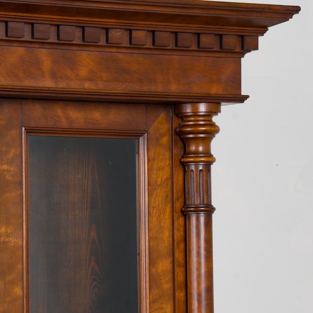 Wood 20th Century Danish Walnut Bookcase With Glass Upper Doors For Sale - Image 7 of 17