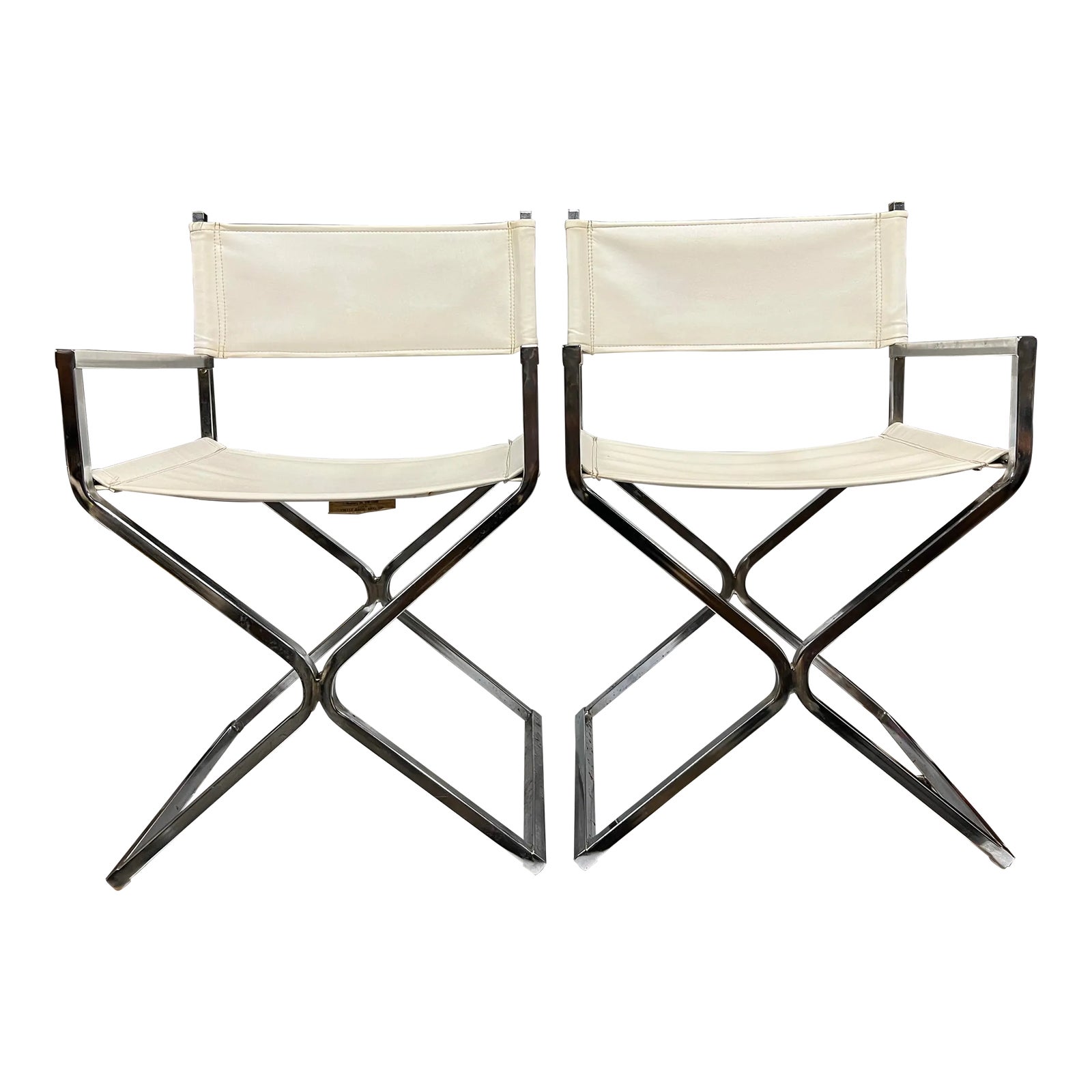 1960s Robert Kjer Jakobsen & Virtue Bros Directors Chairs White
