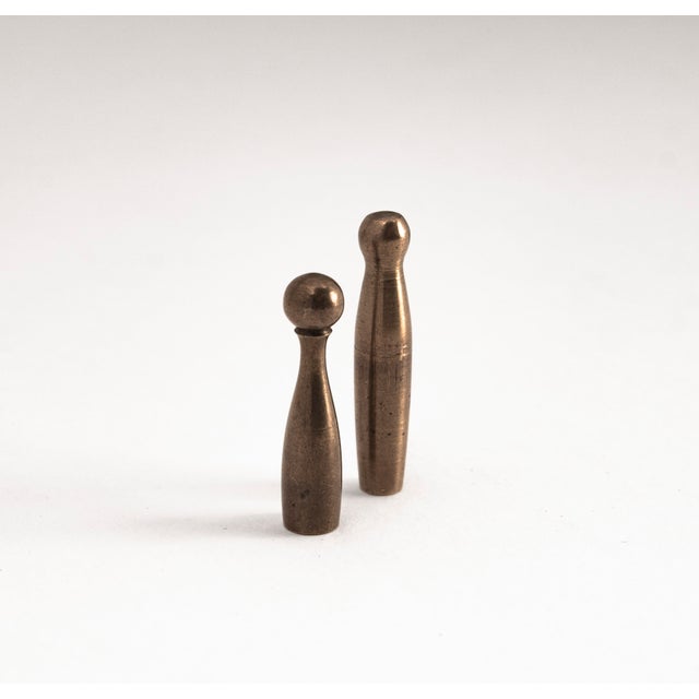 Mid-Century Modern Mensch Ärgere Dich Nicht Game Pieces in Brass, 1960s, Set of 4 For Sale - Image 3 of 15