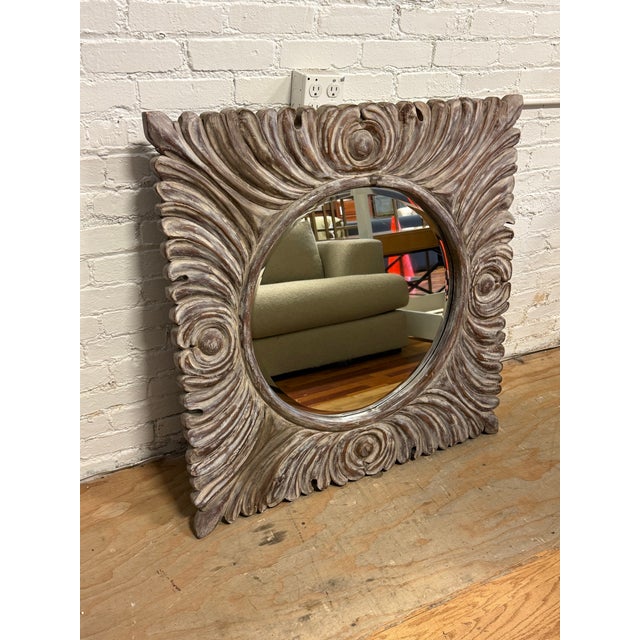 Heavily Textured Beveled Wall Mirror For Sale - Image 11 of 12