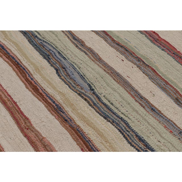 Textile Vintage Persian Shahson Kilim With Colorful Stripes - Rug & Kilim For Sale - Image 7 of 8