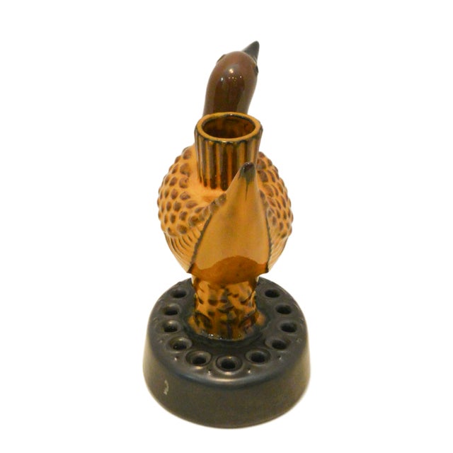 Ceramic Mid-Century j.c. Seagraves Pottery Bird Flower Holder and Candlestick For Sale - Image 7 of 9