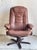 Set of Scandinavian Brown Leather Recliner Lounge Chair with Ottoman, 1990 For Sale - Image 9 of 17