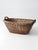 Farmhouse Antique French Country Wicker Laundry Basket With Wood Base For Sale - Image 3 of 15