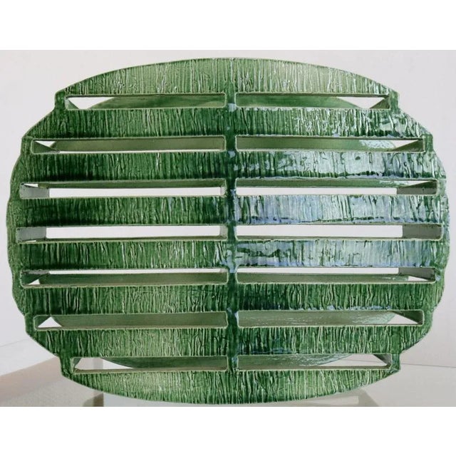 Mid-Century Ceramic Green Artwork For Sale - Image 4 of 8