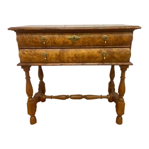 Vintage Biedermeier Style Burl Side Table by Baker Furniture Co.