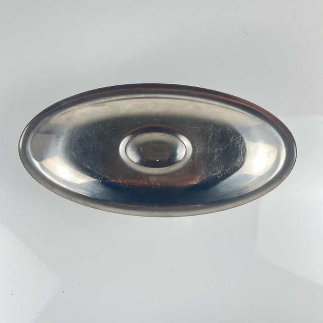 Mid-Century Modern Stainless Steel Saucer by Letang Remy, 1960s For Sale - Image 3 of 9
