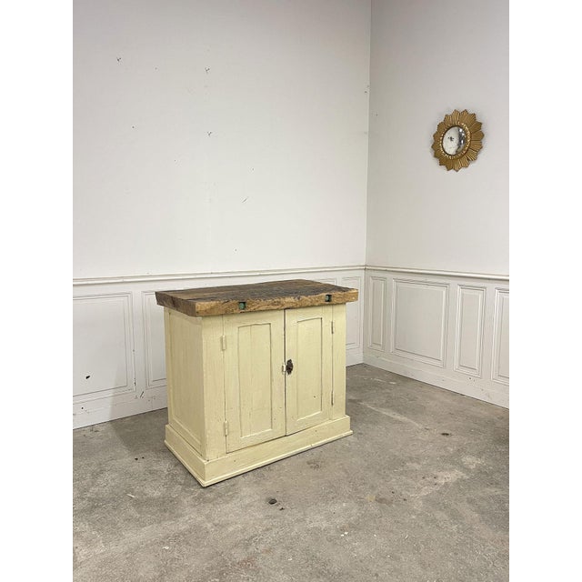 Small Antique Workbench in Oak and Fir, 1890s For Sale - Image 11 of 11