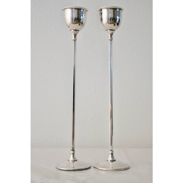 Birks Tall Slender Candleholders a Pair Chairish