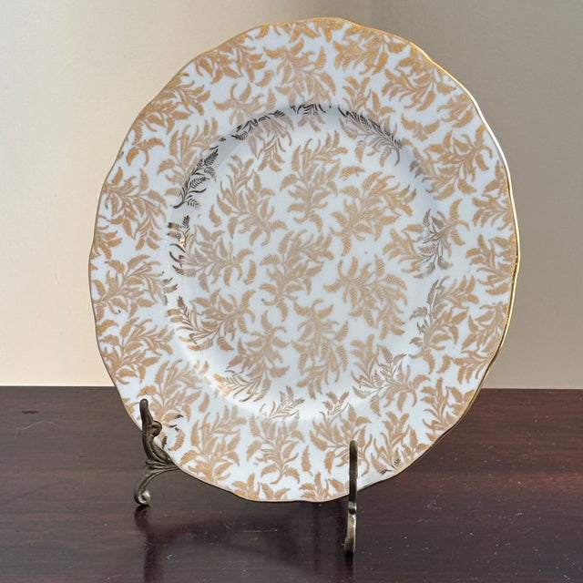 Vintage English Bone China Decorative Dessert Plate For Sale - Image 4 of 14