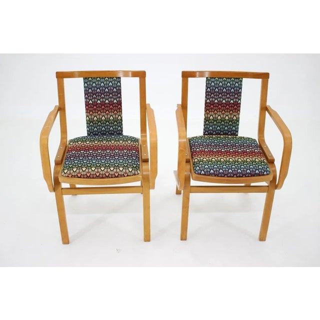 Brown Set of Armchairs from TON, Czechoslovakia, 1970s For Sale - Image 8 of 10