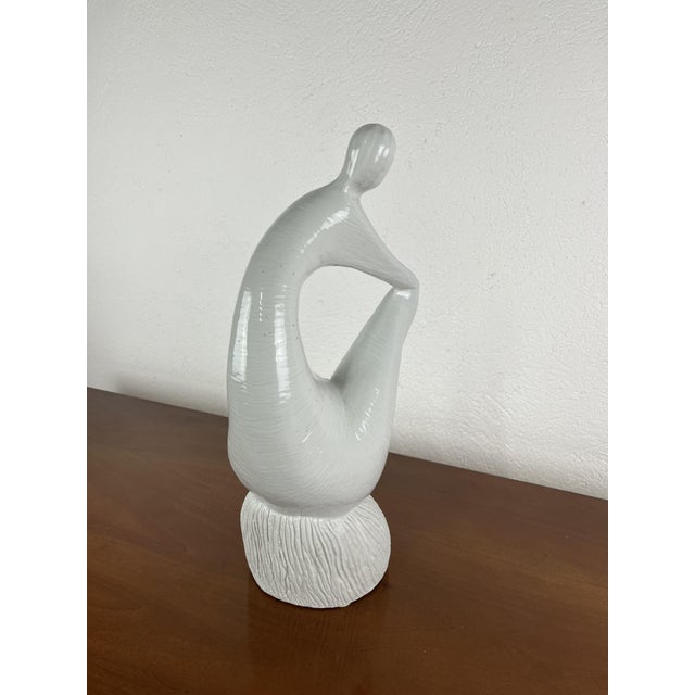 1960s Ceramic Thinking Woman Sculpture, 1960s For Sale - Image 5 of 9