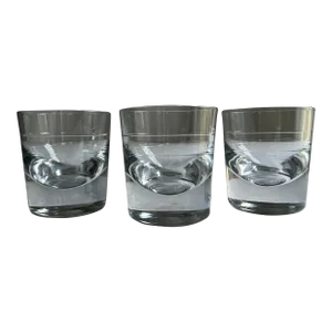 Round Bottom Whiskey Ice Ball Lowball Glasses - Set of 3