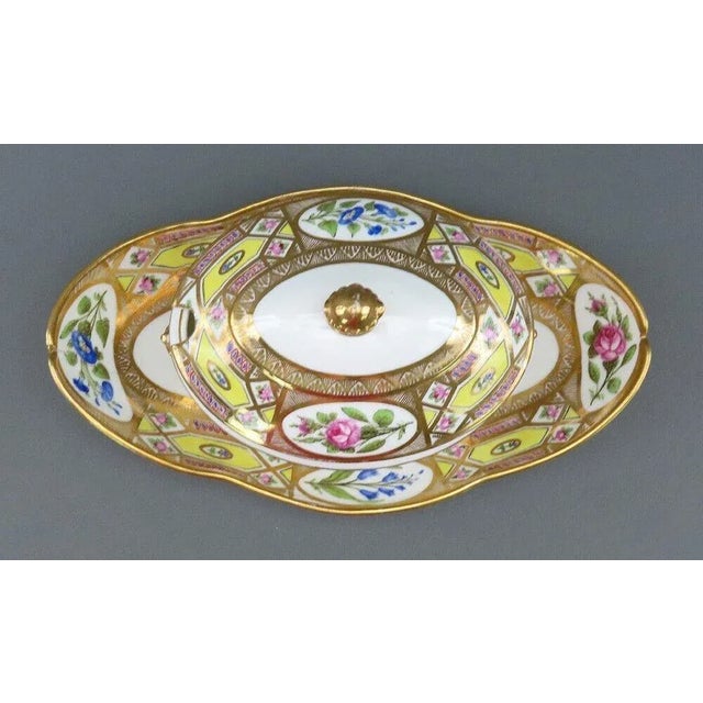 Antique Early 19th Century Paris Porcelain Church Gresley Sauce Tureen or Sugar Bowl For Sale In New York - Image 6 of 12