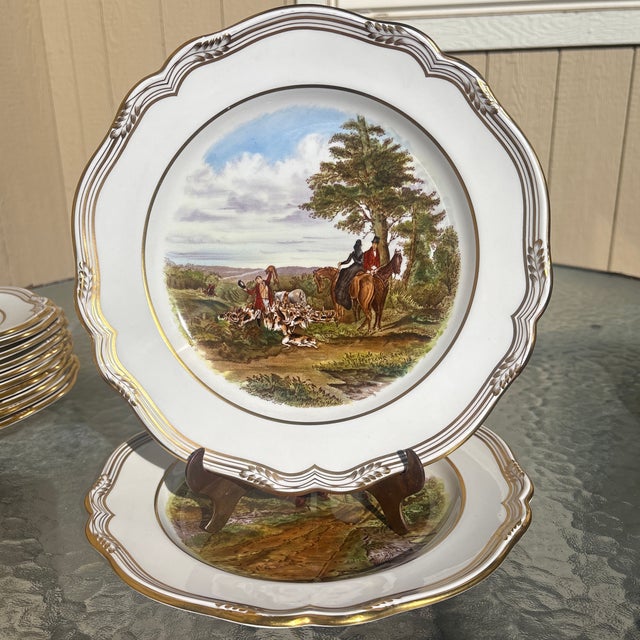 Vintage Copeland Spode With Classic Hunting Scenes After j.f. Herring Sr - Set of 12 For Sale - Image 11 of 12