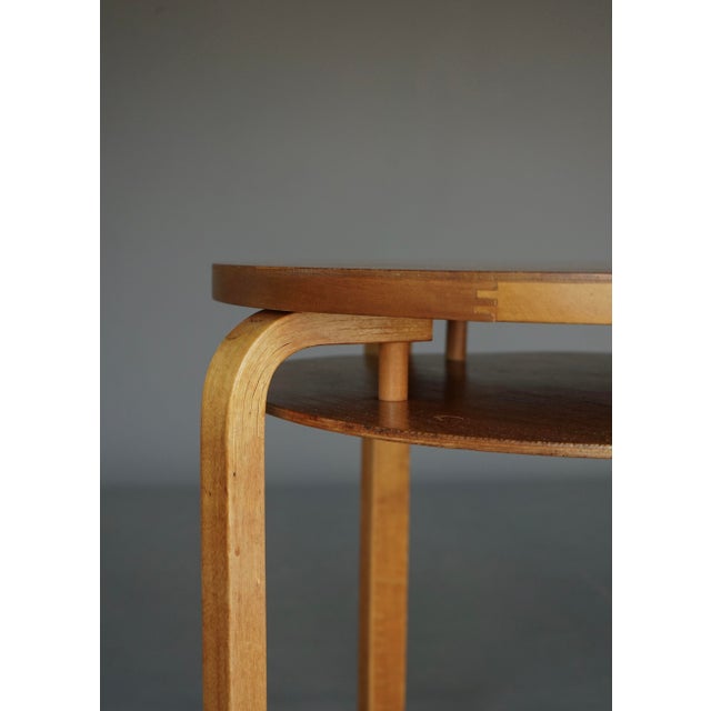 Modern Model 70 Two-Tier Coffee Table in Birch Wood by Alvar Aalto for Artek, Finland, 1940s For Sale - Image 3 of 18