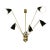 Five Star Ceiling Light in Brass For Sale - Image 4 of 9