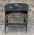Ebony Antique 1940’s Pennsylvania Dutch Wicker and Wood Writing Desk With Handpainted Hex Signs For Sale - Image 8 of 9