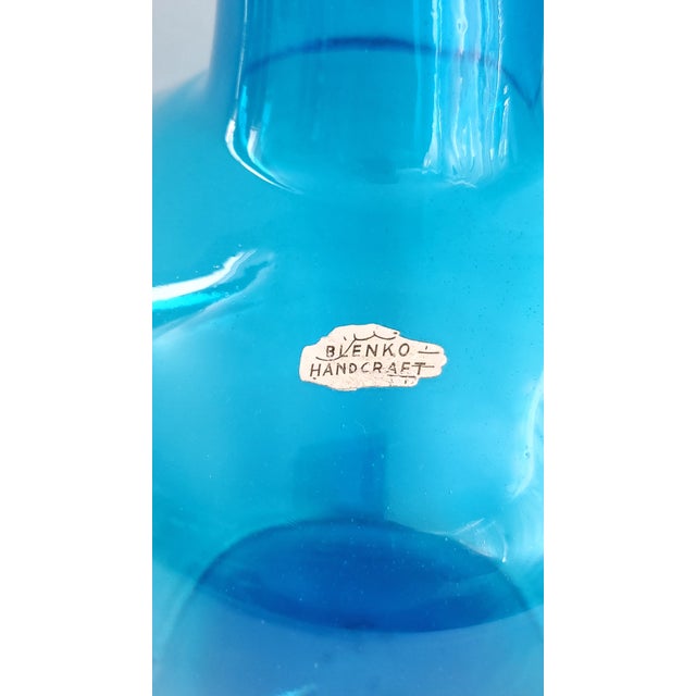 Joel Myers Blenko Decanter Vase #6955-L For Sale - Image 4 of 6